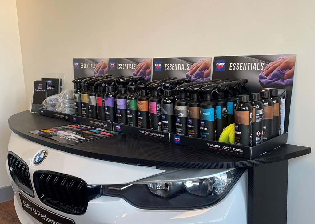 Cartec producten in de showroom